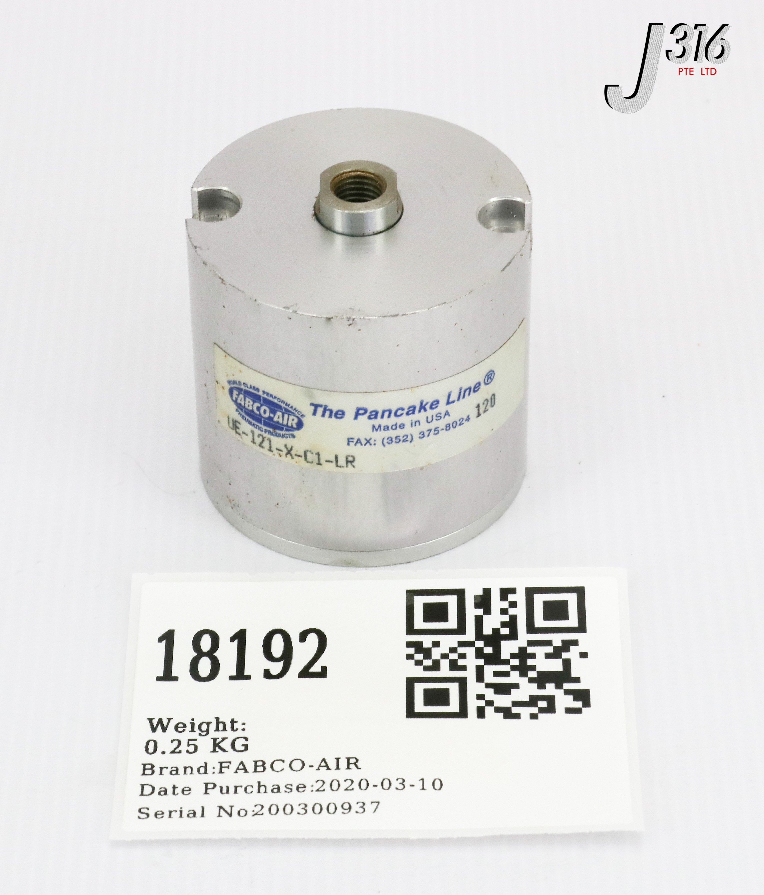 その他 p_n 18192 FABCO-AIR PANCAKE CYLINDER ,1STROKE UE-121-X-C1-LR | eBay
